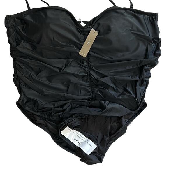 J. Crew Ruched sweetheart one-piece black swimsuit women’s plus size 24 - Picture 3 of 9